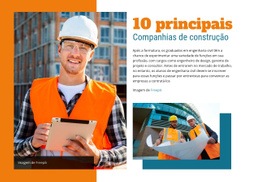 Principais Companheiros De Construção - Página De Destino