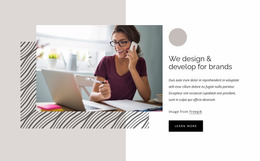 Exclusive Website Mockup For We Design And Develop For Brands