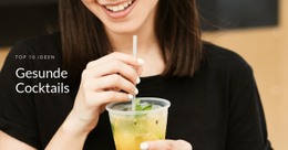 Gesunde Cocktails – Inspiration Für Einseitenvorlagen