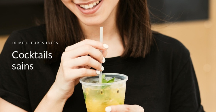 Cocktails sains Maquette de site Web