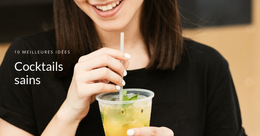 Cocktails Sains : Modèle De Site Web Simple