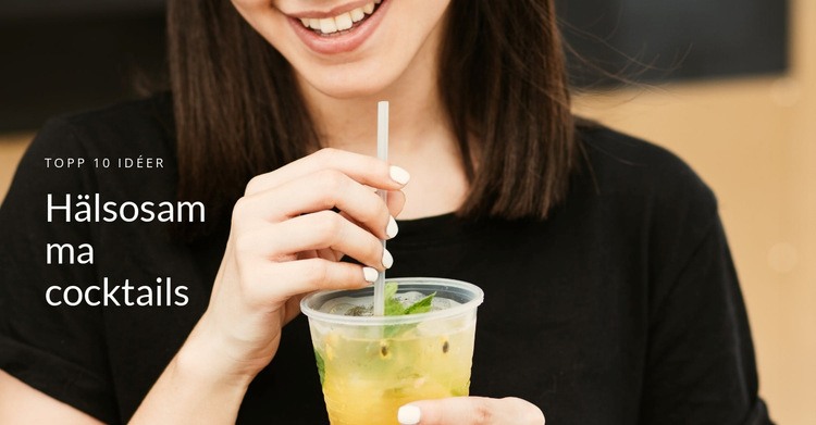 Hälsosamma cocktails Hemsidedesign