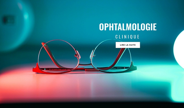 Clinique d'ophtalmologie Maquette de site Web