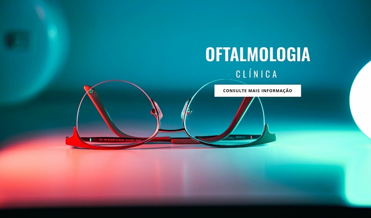 Clínica oftalmológica Maquete do site