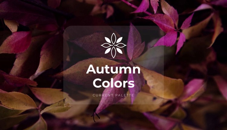 Jasné podzimní barvy Html Website Builder