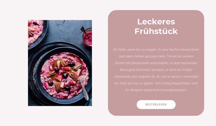 Obstfrühstück Website Builder-Vorlagen