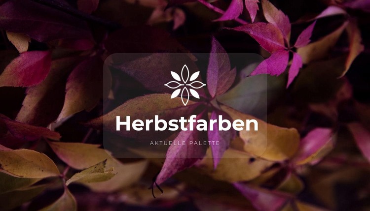 Helle Herbstfarben Website-Modell