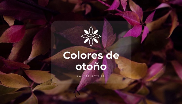 Colores brillantes de otoño Página de destino