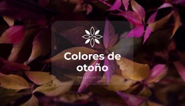 Colores Brillantes De Otoño: Plantilla HTML5 Sencilla