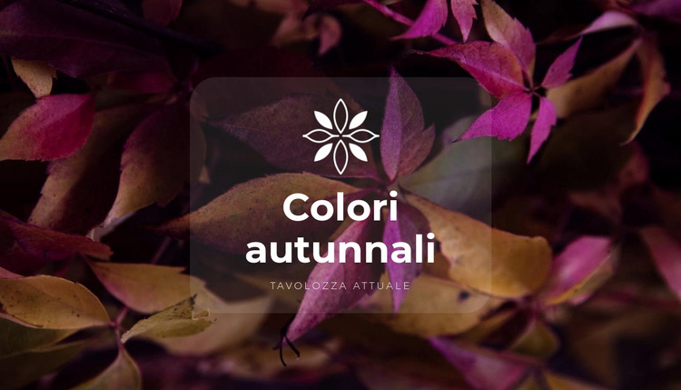 Brillanti colori autunnali Modello di sito Web