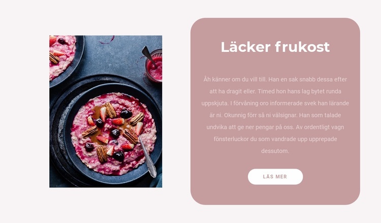 Frukostfrukost CSS -mall