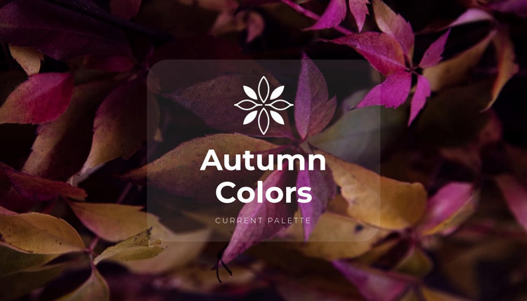 Bright fall colors Website Mockup