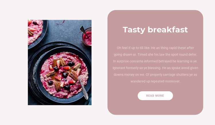 Fruit breakfast Website Template