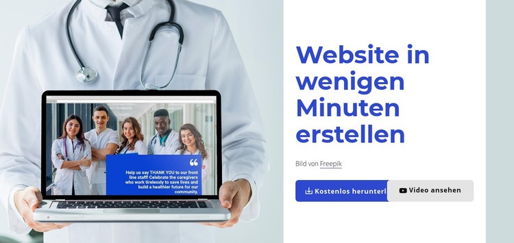 Erstellen Sie Websies in wenigen Minuten HTML Website Builder