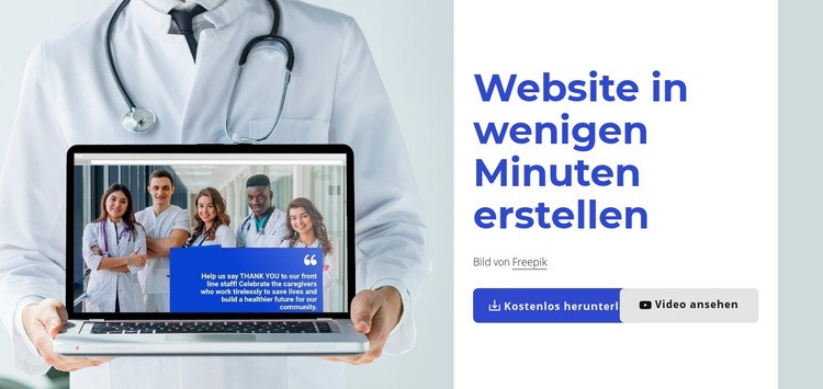 Erstellen Sie Websies in wenigen Minuten Website Builder-Vorlagen