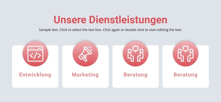 Gitterrepeater mit Kreissymbolen Landing Page