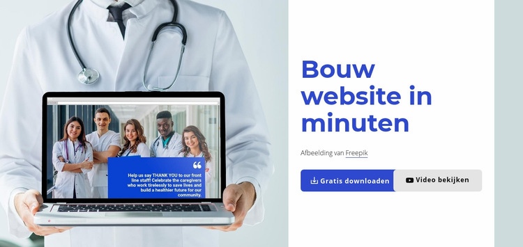 Bouw websites in enkele minuten Bestemmingspagina