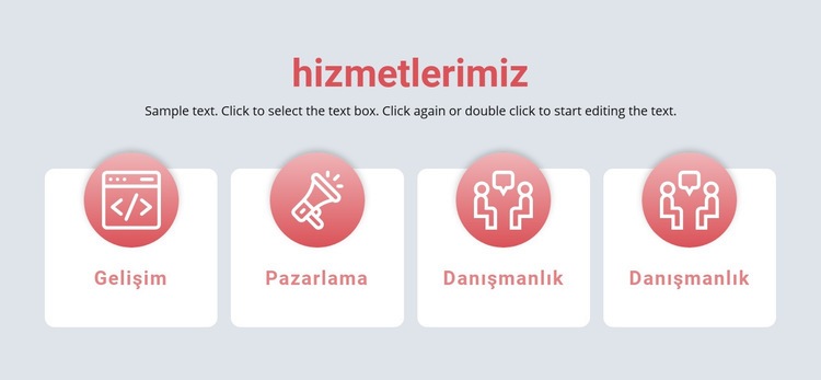 Daire simgeleri ile ızgara tekrarlayıcı HTML5 Şablonu