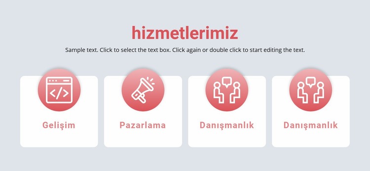 Daire simgeleri ile ızgara tekrarlayıcı Web Sitesi Oluşturucu Şablonları