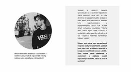 Kulatá Fotografie A Text Šablona