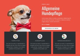 Allgemeine Hundepflege HTML5-Vorlage