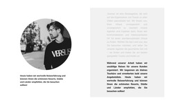 Rundes Foto Und Text - Zielseitenvorlage