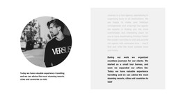 Round Photo And Text - Landing Page Template