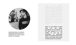 CSS-Sjabloon Voor Ronde Foto En Tekst