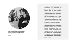 Foto E Texto Redondos - Modelo De Página De Destino