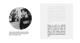 Round Photo And Text - Responsive WordPress Theme