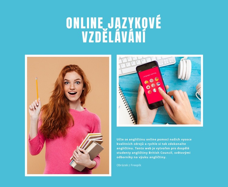 Online výuka angličtiny Šablona HTML