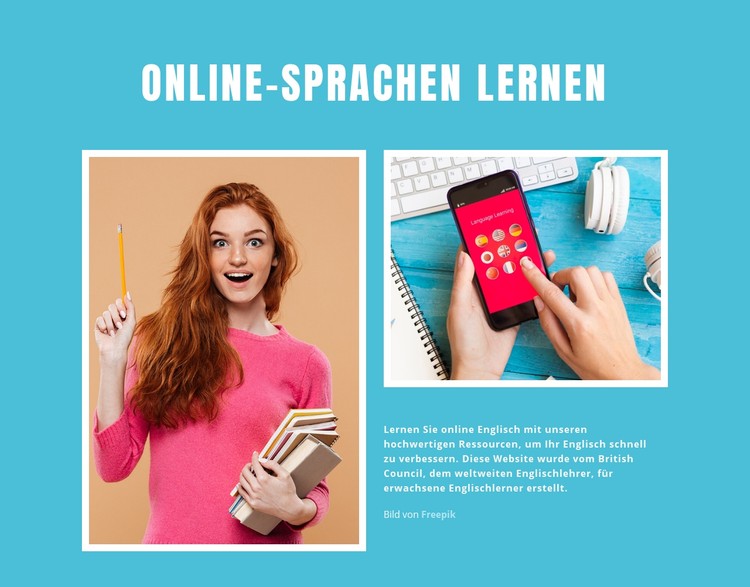 Online Englisch lernen CSS-Vorlage