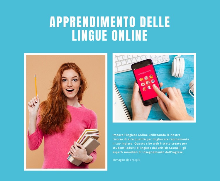 Imparare l'inglese online Modello