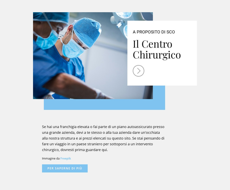 Il Centro Chirurgico Modello di sito Web