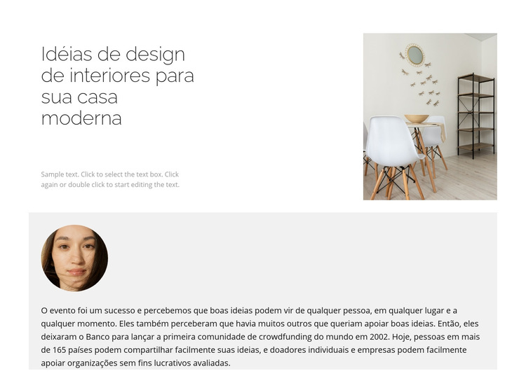 Como criar um design confortável Modelo de site