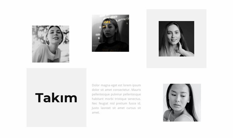 Gelecek vaat eden ekibimiz Web Sitesi Mockup'ı