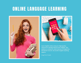 Online English Learning Page Layouts