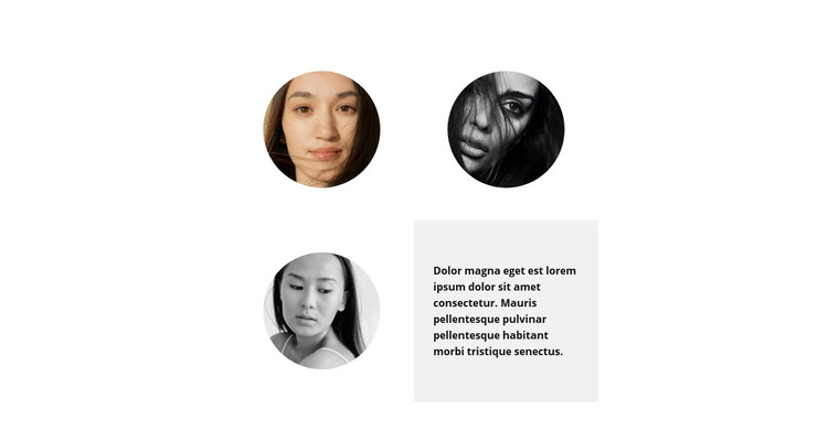 Een team van drie ontwerpers HTML-sjabloon