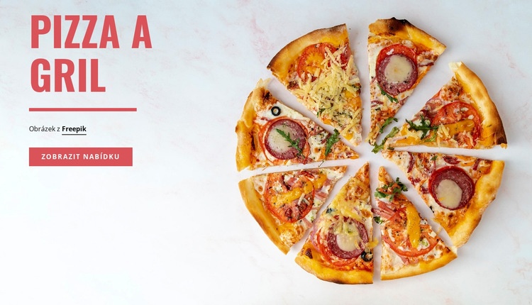 Pizza a gril Šablona webové stránky