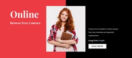 Free Online Courses HTML5 & CSS3 Template