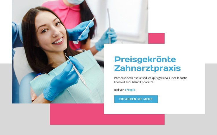 Zahnarztpraxis Website Builder-Vorlagen