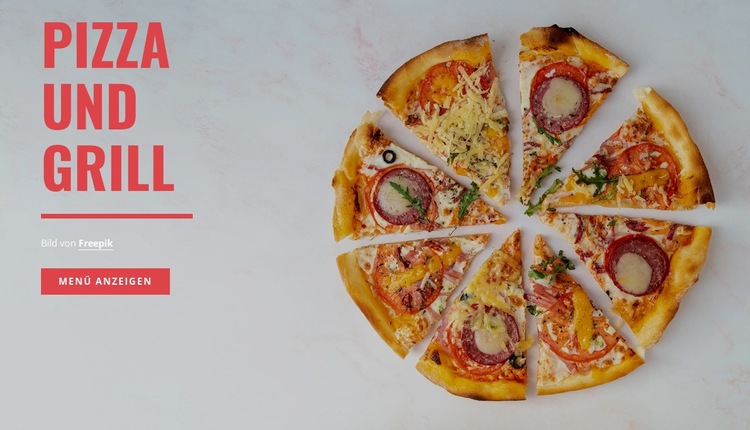 Pizza und Grill Website-Vorlage