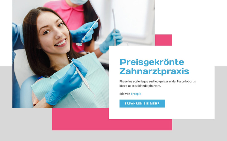 Zahnarztpraxis Website-Vorlage
