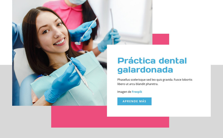 Practica dental Plantilla de sitio web