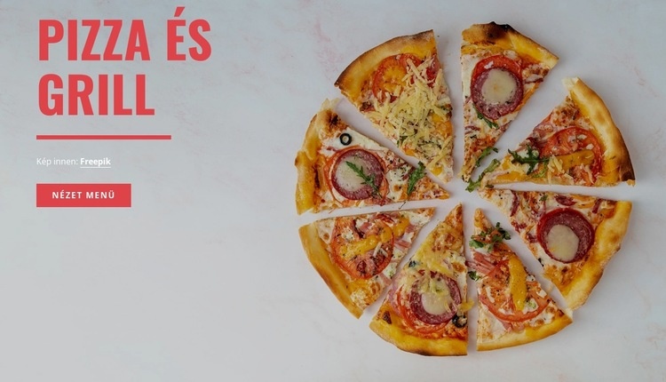 Pizza és grill CSS sablon