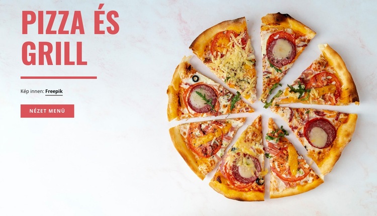 Pizza és grill Weboldal tervezés