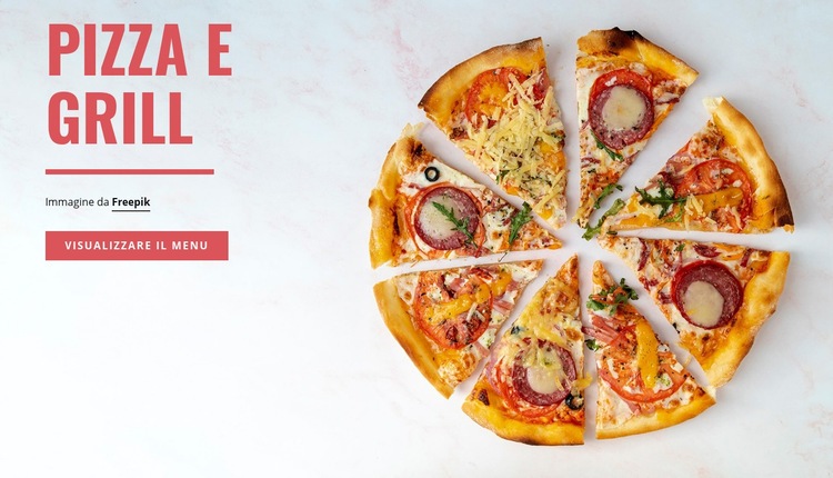 Pizza e Grill Mockup del sito web