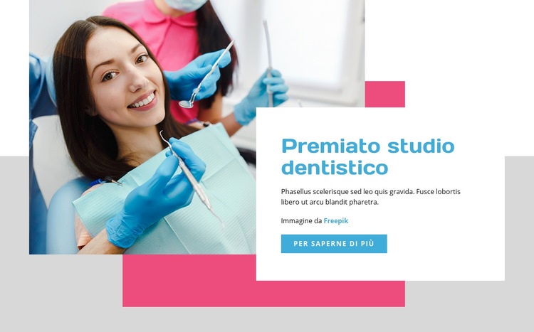 Pratica dentale Mockup del sito web