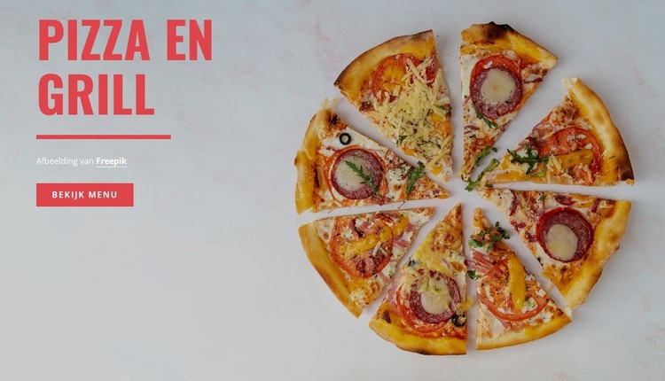 Pizza en grill CSS-sjabloon