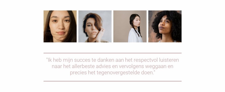 Een team van vier ontwerpers Website mockup